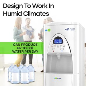 Airiver 5-in-1 Atmospheric Water Generator, Reverse Osmosis and Dehumidifier Filtration Machine in One - 30L/Day - Alkaline, Ionized, Mineralized Water - Home, Preppers and Offgrid- Hot/Cold Dispenser