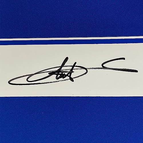 Framed Autographed/Signed Didier Drogba 33x42 Chelsea FC Blue Soccer Futbol Jersey Beckett BAS COA