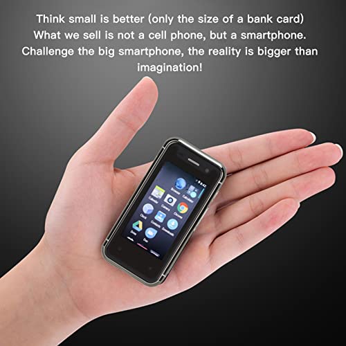 ASHATA Palm Mobile Phone, 4G Fingerprint Unlocked Smartphone with 2.5in Screen, WiFi GPS BT, 2GB RAM 8GB ROM, Mini Android Cellpohone, 1580mAh Battery (White)