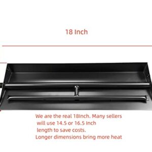 18"-24" Burner Pan for Gas Fireplace Gas Fireplace Burner Gas fire pits Gas Logs Propane Burner (18 Inch Two Pipe)