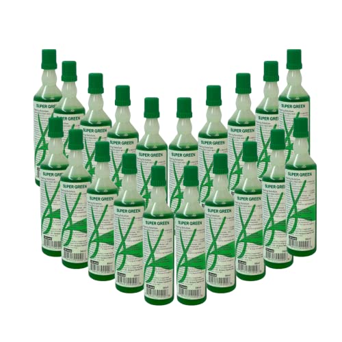 20 Bottles of Super Green Lucky Green Bamboo Plant Food with Heart Garden Labels