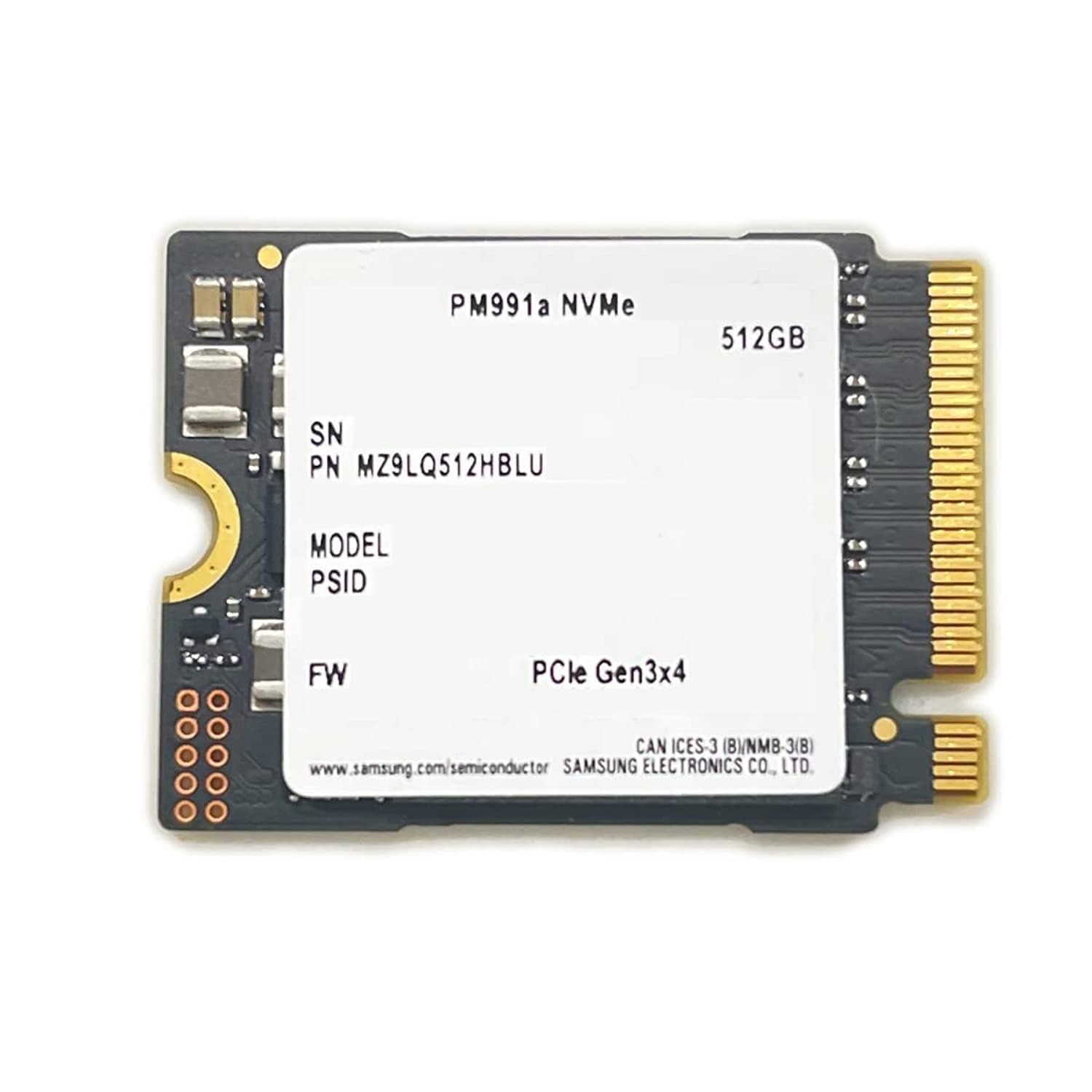 Samsung 512GB SSD M.2 2230 30mm PM991a NVMe PCIe Gen3 x4 MZ9LQ512HBLU Solid State Drive for Surface Pro Steam Deck Dell HP Lenovo Ultrabook Tablet