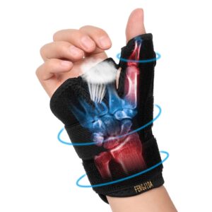 thumb brace - carpal tunnel wrist brace relief and tendinitis arthritis sprained, thumb spica splint wrist support to help sleep, treat trigger finger splint sprained relieve pain - fit left and right hands