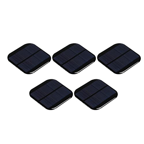 MECCANIXITY Mini Solar Panel Cell 5.5V 130mA 0.715W 72mm x 72mm for DIY Electric Power Project Pack of 5