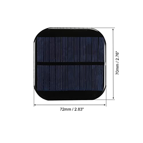 MECCANIXITY Mini Solar Panel Cell 5.5V 130mA 0.715W 72mm x 72mm for DIY Electric Power Project Pack of 5