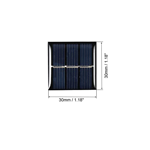 MECCANIXITY Mini Solar Panel Cell 1.5V 60mA 0.09W 30mm x 30mm for DIY Electric Power Project Pack of 10