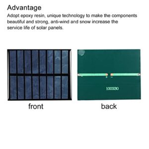 MECCANIXITY Mini Solar Panel Cell 4V 200mA 0.8W 100mm x 80mm for DIY Electric Power Project Pack of 2