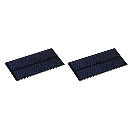 MECCANIXITY Mini Solar Panel Cell 5V 200mA 1W 130mm x 60mm for DIY Electric Power Project Pack of 2