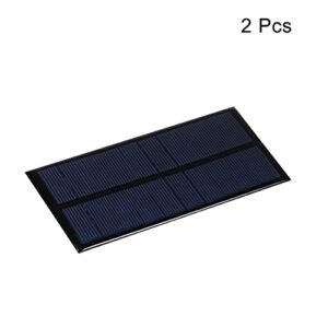 MECCANIXITY Mini Solar Panel Cell 5V 200mA 1W 130mm x 60mm for DIY Electric Power Project Pack of 2