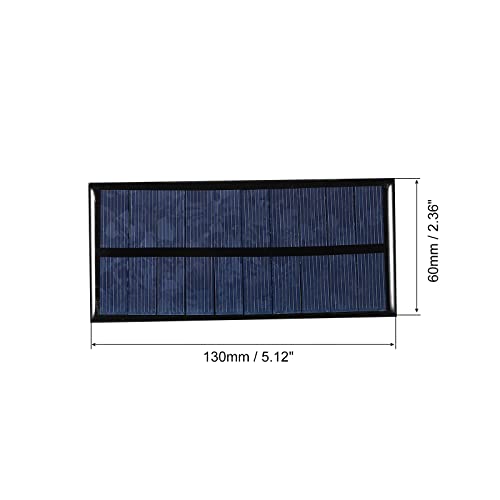 MECCANIXITY Mini Solar Panel Cell 5V 200mA 1W 130mm x 60mm for DIY Electric Power Project Pack of 2