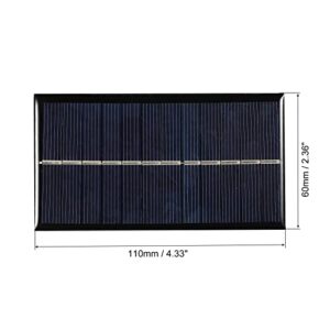 MECCANIXITY Mini Solar Panel Cell 6V 160mA 0.96W 110mm x 60mm for DIY Electric Power Project Pack of 2