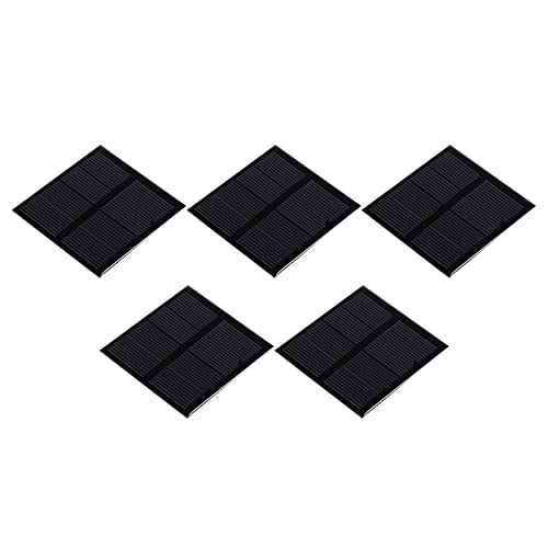 MECCANIXITY Mini Solar Panel Cell 2V 150mA 0.3W 60mm x 60mm for DIY Electric Power Project Pack of 5