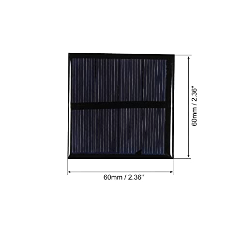 MECCANIXITY Mini Solar Panel Cell 2V 150mA 0.3W 60mm x 60mm for DIY Electric Power Project Pack of 5