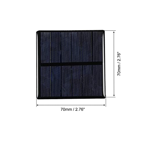 MECCANIXITY Mini Solar Panel Cell 3V 210mA 0.63W 70mm x 70mm for DIY Electric Power Project Pack of 2