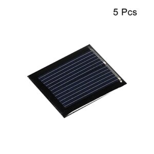 MECCANIXITY Mini Solar Panel Cell 1V 80mA 0.08W 30mm x 25mm for DIY Electric Power Project Pack of 5