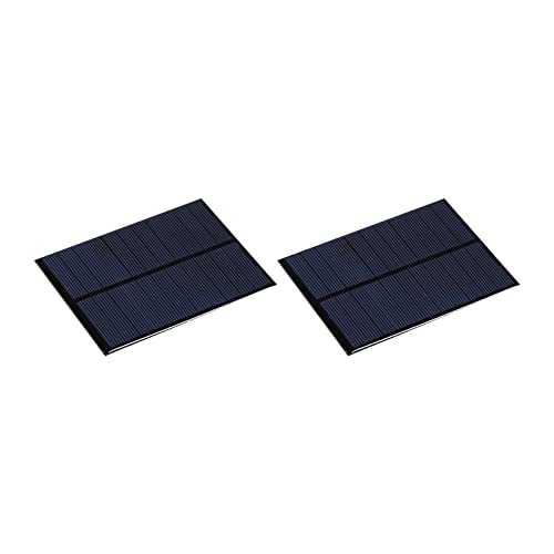 MECCANIXITY Mini Solar Panel Cell 5.5V 200mA 0.8W 110mm x 80mm for DIY Electric Power Project Pack of 2