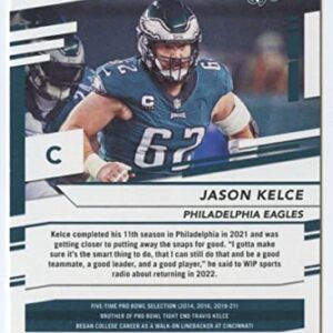 2022 Prestige NFL #239 Jason Kelce Philadelphia Eagles Official Panini Trading Card (Stock Photo shown, card is straight from pack and box in Near Mint to Mint condition)