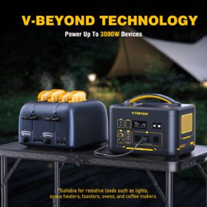 VTOMAN Jump 1500X Portable Power Station 1500W (3000W Peak), 828Wh ...