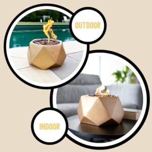 Indoor Tabletop Fire Pit Bowl Mini Fire Pit for Table Top Fire Pits Indoor Firepit Tabletop Smores Small Fire Pit for Patio Table Fireplace Counter Top Fire Pit Fire Bowls for Pool Outside Balcony