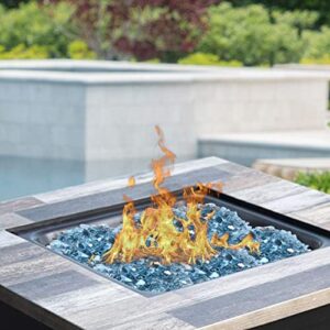 GasSaf 1/2 Inch Fire Glass Reflective Tempered Fireglass Cut Crushed FireGlass for Fire Pit, Fireplace and fire Pit Table (10 Pound)(Crystal Ice Reflective)