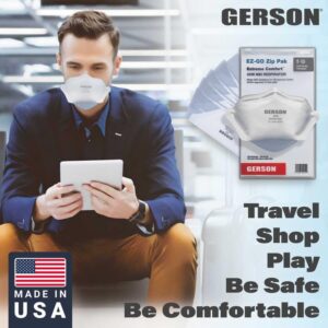 GERSON Pouch Respirator Face Masks - White Respirator Masks for Adults, 3230 Series