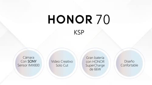 Honor 70 5G+LTE Dual-SIM 256GB ROM + 8GB RAM FNE-NX9 Factory Unlocked 5G Smartphone (Crystal Silver)