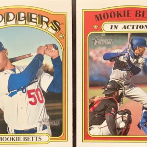 Los Angeles Dodgers 2021 Topps Heritage Series Complete Mint Hand Collated 30 Card Team Set Featuring Mookie Betts and Clayton Kershaw Plus and World Series and Others