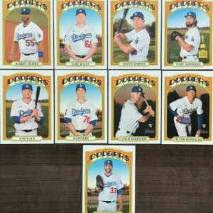 Los Angeles Dodgers 2021 Topps Heritage Series Complete Mint Hand Collated 30 Card Team Set Featuring Mookie Betts and Clayton Kershaw Plus and World Series and Others