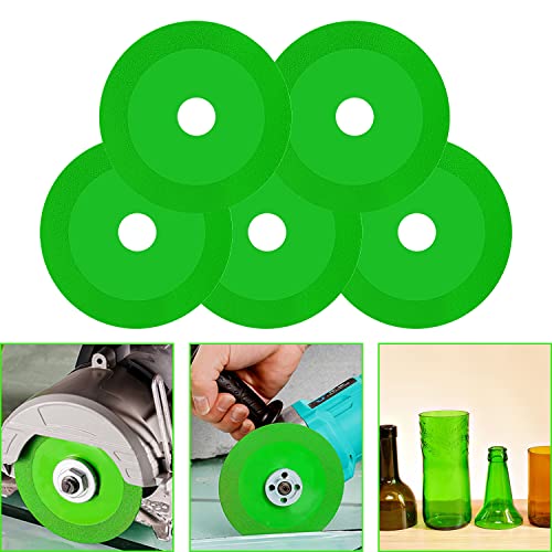 LAIWOO Glass Cutting Disc, 4 Inch Indestructible Disc for Grinder, Glass Saw Ultra-Thin Saw Blade for Grinding of Glass, Jade, Wine Bottles, Tile