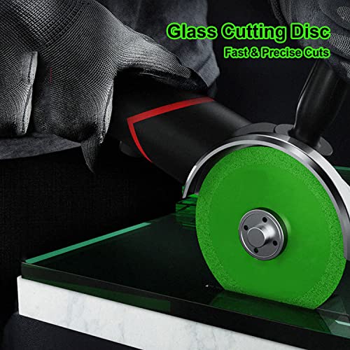 LAIWOO Glass Cutting Disc, 4 Inch Indestructible Disc for Grinder, Glass Saw Ultra-Thin Saw Blade for Grinding of Glass, Jade, Wine Bottles, Tile