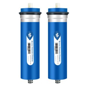 membrane solutions 400 gpd ro membrane, reverse osmosis membrane, ro membrane replacement, reverse osmosis filter replacement for under sink home drinking ro water purifier system (2 pack)