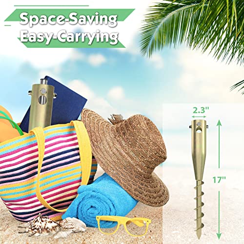 Portable Umbrella Base,Heavy Duty Beach Metal Umbrella Sand Anchor for Flag, Christmas Tree, Umbrella, Fishing Rod, Outdoor Park Patio Beach Umbrella Stake for Use in Ground, Soil, Grass, Sand