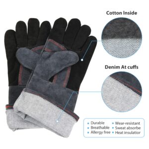 hynade Welding Cap Cotton Sweat Absorption,Welders Flame Resistant Protective Welding Hat Cap-Welding Gloves 16 Inches