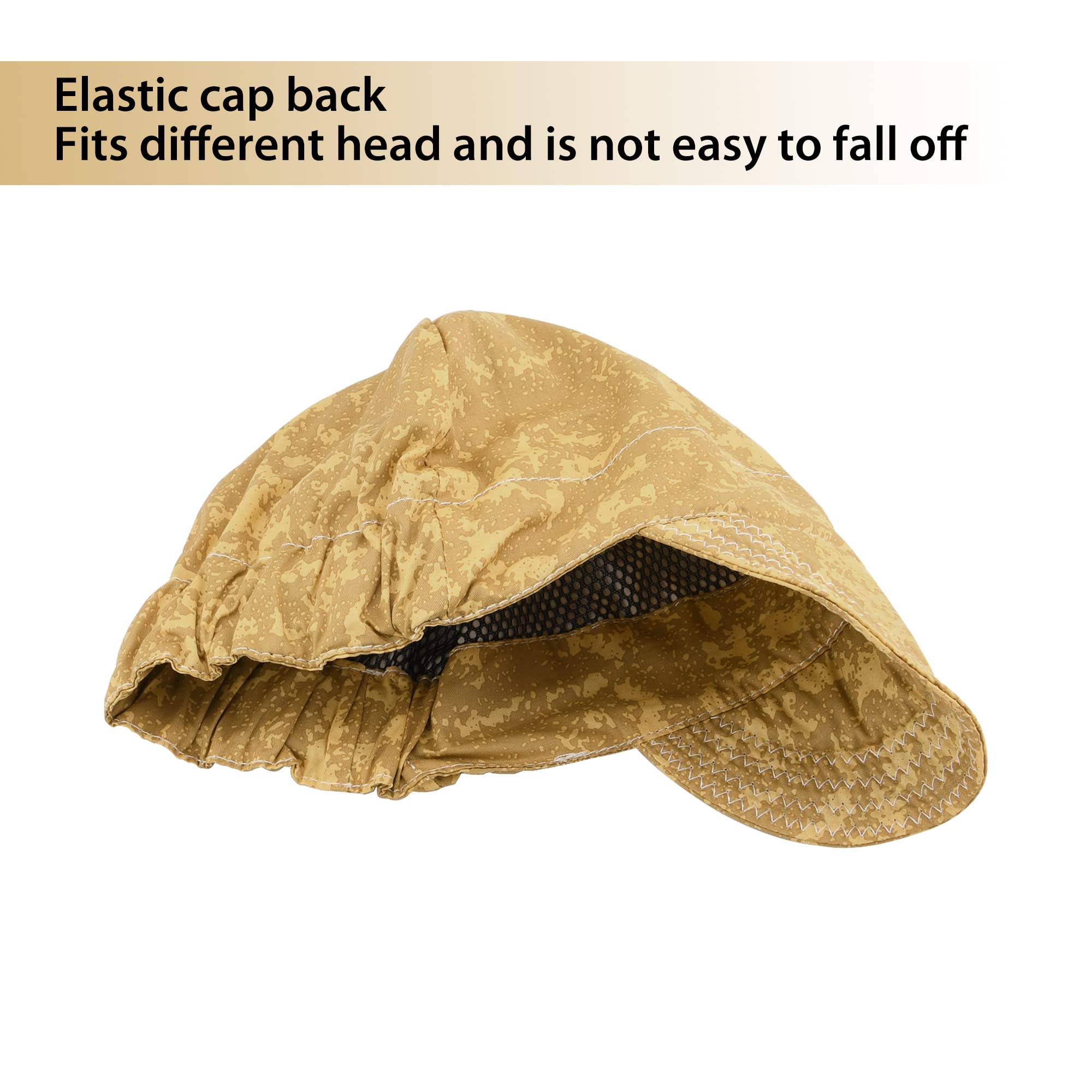 hynade Welding Cap Cotton Sweat Absorption,Welders Flame Resistant Protective Welding Hat Cap-Welding Gloves 16 Inches