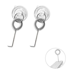 ariosox 2-pack shower drain hook for drain cover removal, assists with linear drain grate removal and clean, stainless steel silicone protector extractor tool.