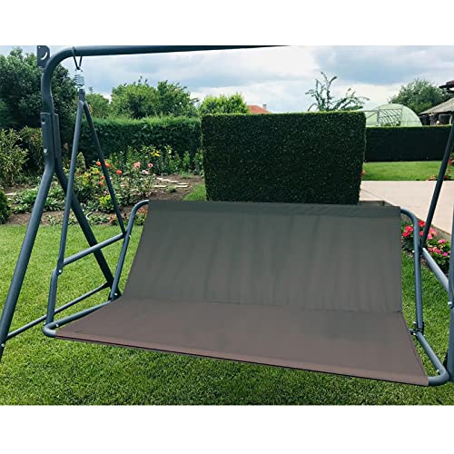 Midremer Swing Cover Chair Bench Replacement Cover, 2/3 Seat 600D Thickened Oxford Waterproof Swing Seat Cover for Outdoor Patio Garden Swing Chair (Coffee, 58.2 x 19.7 x 19.7 Inch)