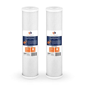 Aquaboon 1-Pack of 5 Micron 20" String Wound Sediment Water Filter Replacement Cartridge & Aquaboon 2-Pack Coconut Shell Water Filter Cartridge | Universal Whole House 5 Micron 20 inch Cartridges