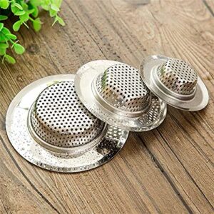 Drain Hair Catcher,Drain Stoper,Shower Drain Cover for Bathtub, Kitchen Sink Strainer, Stainless Steel Bathroom Sink, Drain Stopper with (4 PCS,Black,2.1 in to 4.5 in)