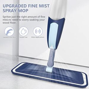 Spray Mop for Floor Cleaning Microfiber Floor Mop Wet Dry Dust Flat Cleaning Mop with 5 Washable Mop Pads and Refillable Bottle for Home Kitchen Bathroom Wood Laminate Vinyl Ceramic Hardwood Tile