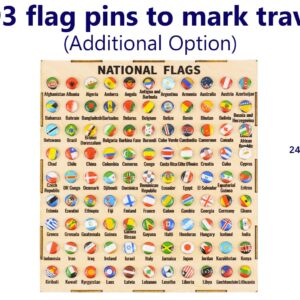 HYPERI 193 Push Pins Country Flag Pins Thumb Tacks, Decorative Drawing Pins for Bulletin Board, Pinboard, Map, Office, Map Pins for Travel Map, Travel Gifts for New Year, Valentines Day Gifts for Him