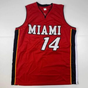 Autographed/Signed Tyler Herro Miami Red Basketball Jersey JSA COA