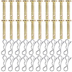20 pairs shear pins and cotters pins,replacement shear pins for snowblower 738-04124 and 714-04040, shear pin kit compatible with mtd craftsman cub cadet troy bilt snowblowers
