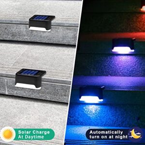 K.E.J. Solar Deck Lights Outdoor Waterproof LED Step Light Landscape Lighting Solar Lights Porch Decor for Fence, Stairs,Step,Yard,Patio,Driveway,Pathway,Yard,Backyard and Garden