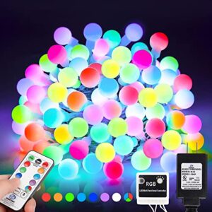 multicolor globe string lights with remote timer,indoor string lights bedroom,32ft 96led with 8vibrant colors plug in outdoor decorative lights for easter,christmas,classroom,garden,party,wedding