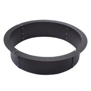 fire pit ring 45" od/39 id, round solid steel fire ring, fire pit lined above diy campfire ring or outdoors