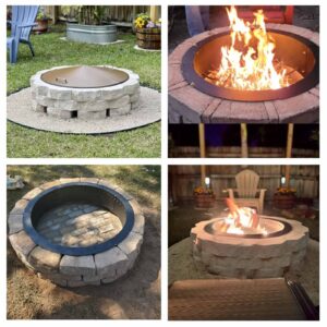 Fire Pit Ring 45" OD/39 ID, Round Solid Steel Fire Ring, Fire Pit Lined Above DIY Campfire Ring or Outdoors