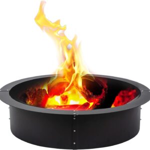 Fire Pit Ring 45" OD/39 ID, Round Solid Steel Fire Ring, Fire Pit Lined Above DIY Campfire Ring or Outdoors