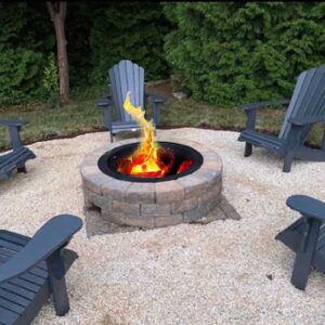 Fire Pit Ring 45" OD/39 ID, Round Solid Steel Fire Ring, Fire Pit Lined Above DIY Campfire Ring or Outdoors