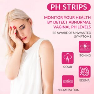 pH Balance Strips for Women, 50 Strips Yeast Infection Test Kit for Women, Vaginal pH Test Strips BV Test at Home Monitoring Feminine Health