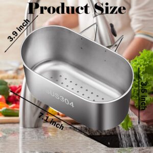 Stainless Steel Sink Drain Strainer Basket, Multifunction Hanging Sink Strainer Colander Drain Basket, Kitchen Sink Food Waste Filter and Vegetables Fruits Clean